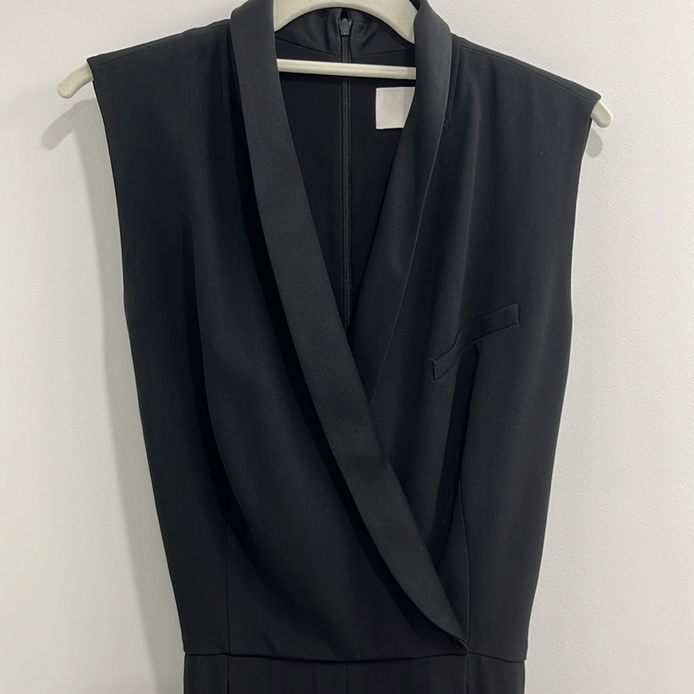 Boss Black Sleeveless Wrap Jumpsuit